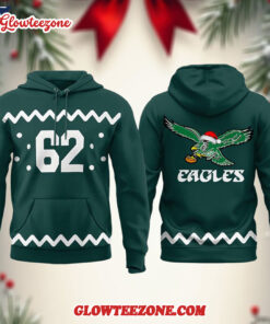 Philadelphia Eagles Christmas Jason Kelce 62 Fan Holiday Hoodie Shirt