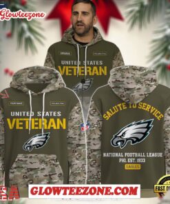 Philadelphia Eagles Nfl Veteran Birthday 2025 Custom Name Unisex Hoodie 1