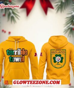 Pittsburgh Steelers 2025 Ireland Game Special Edition Yellow Hoodie Shirt 1