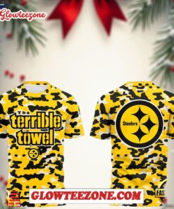 Pittsburgh Steelers The Terrible Towel Camo 3d Shirt 1