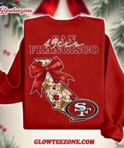 San Francisco 49ers 2025 Nfl Cozy State Bow Sweatshirt 3