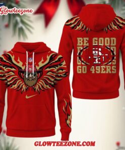 San Francisco 49ers 2025 Nfl Fire Wings All Over Print Hoodie Shirt 3