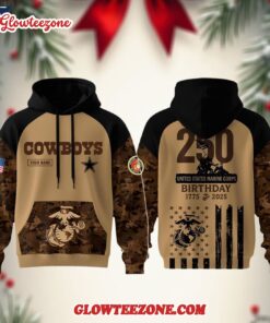 Special Edition Dallas Cowboys X Usmc 250th Birthday Anniversary Custom Hoodie Shirt