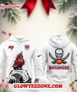 Tampa Bay Buccaneers Celebrate The Legacy Of 50 Seasons 2025 White Limited Edition Hoodie 1
