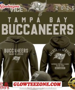 Tampa Bay Buccaneers Nike Olive 2025 Salute To Service Sideline Hoodie 1