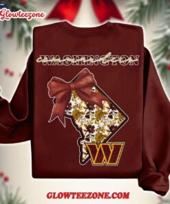 Washington Commanders 2025 Nfl Cozy State Bow Sweatshirt 1