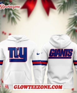 White New York Giants Nike New Edition Vintage Hoodie Shirt 1